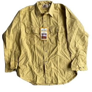 Cabelas Chamois Cloth Shirt Mens L Made in USA Vintage NWT